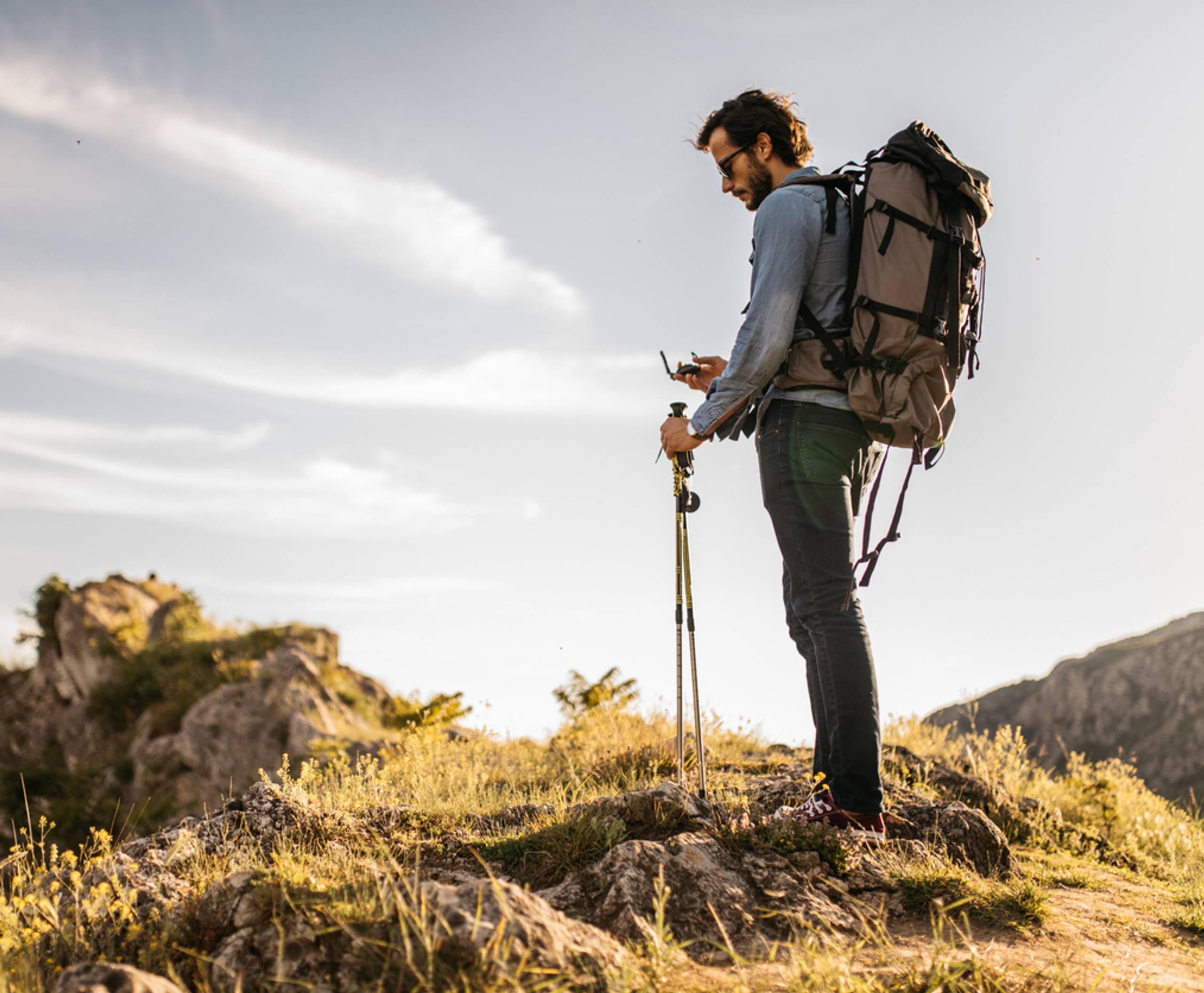 image of person hiking