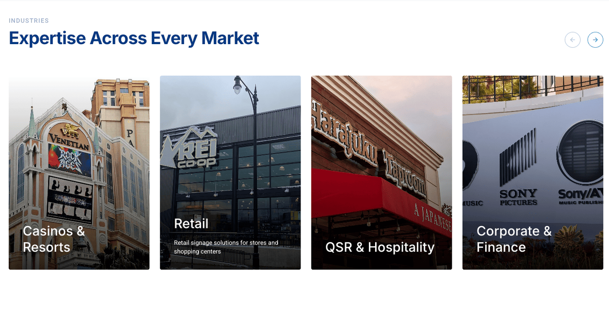 Website Redesign for Signage Company