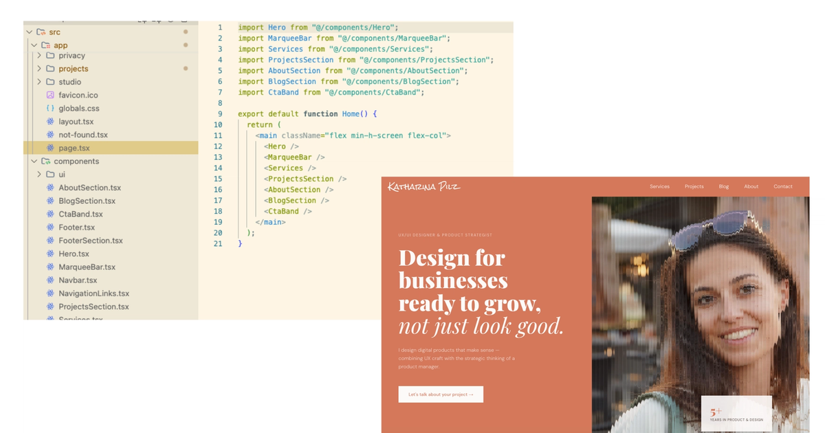 Migrating My Website From Builder.io to Custom Code – Katharina Pilz