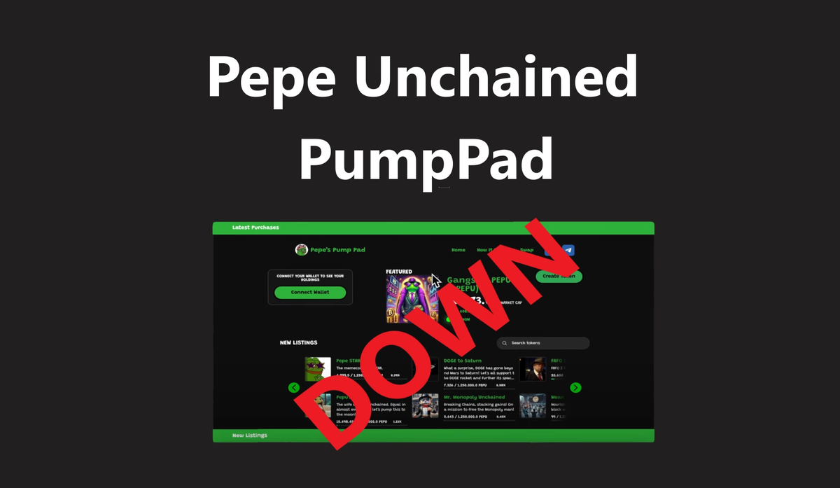 Cover Image for Pepe Unchained Takes PEPU PumpPad Offline After Inappropriate Content Incident