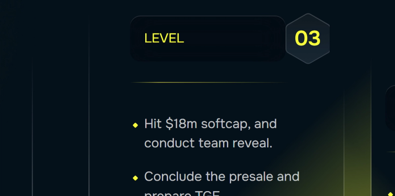 Screenshot from Remittix whitepaper (April 1) showing roadmap Level 3 milestone: “Hit $18m softcap, and conduct team reveal.”