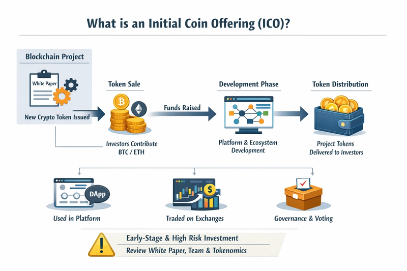 What Is an Initial Coin Offering (ICO)? Meaning, Process, Risks