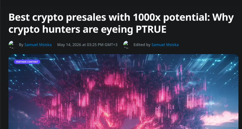 Screenshot of a sponsored crypto article titled 