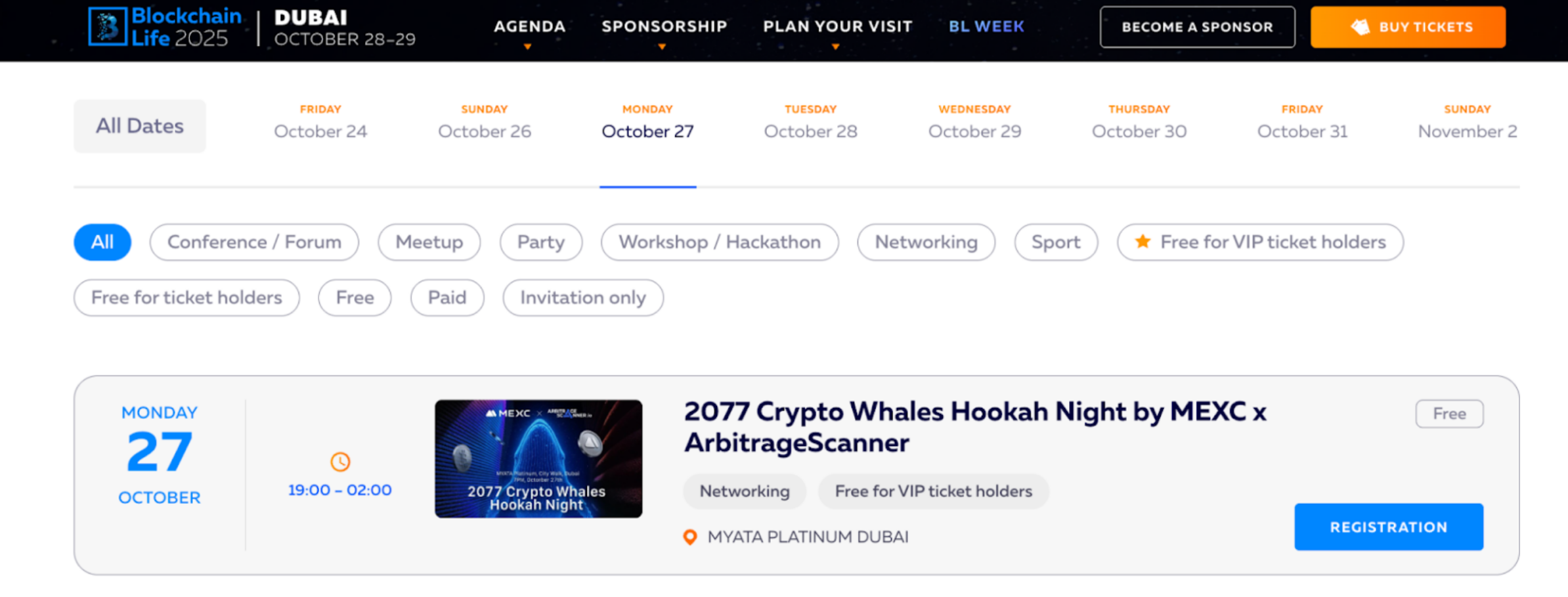 Screenshot of calander event for ArbitrageScanner and MEXC event.