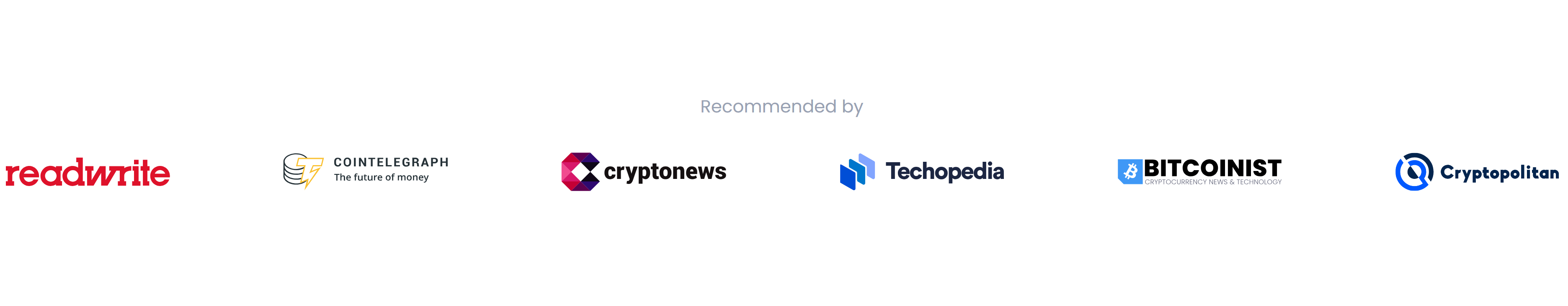 Horizontal list of leading news website logos
