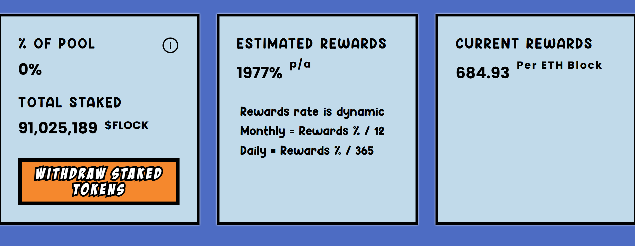 Image showing a promise for 1977% staking reward Flockerz coin crypto investors