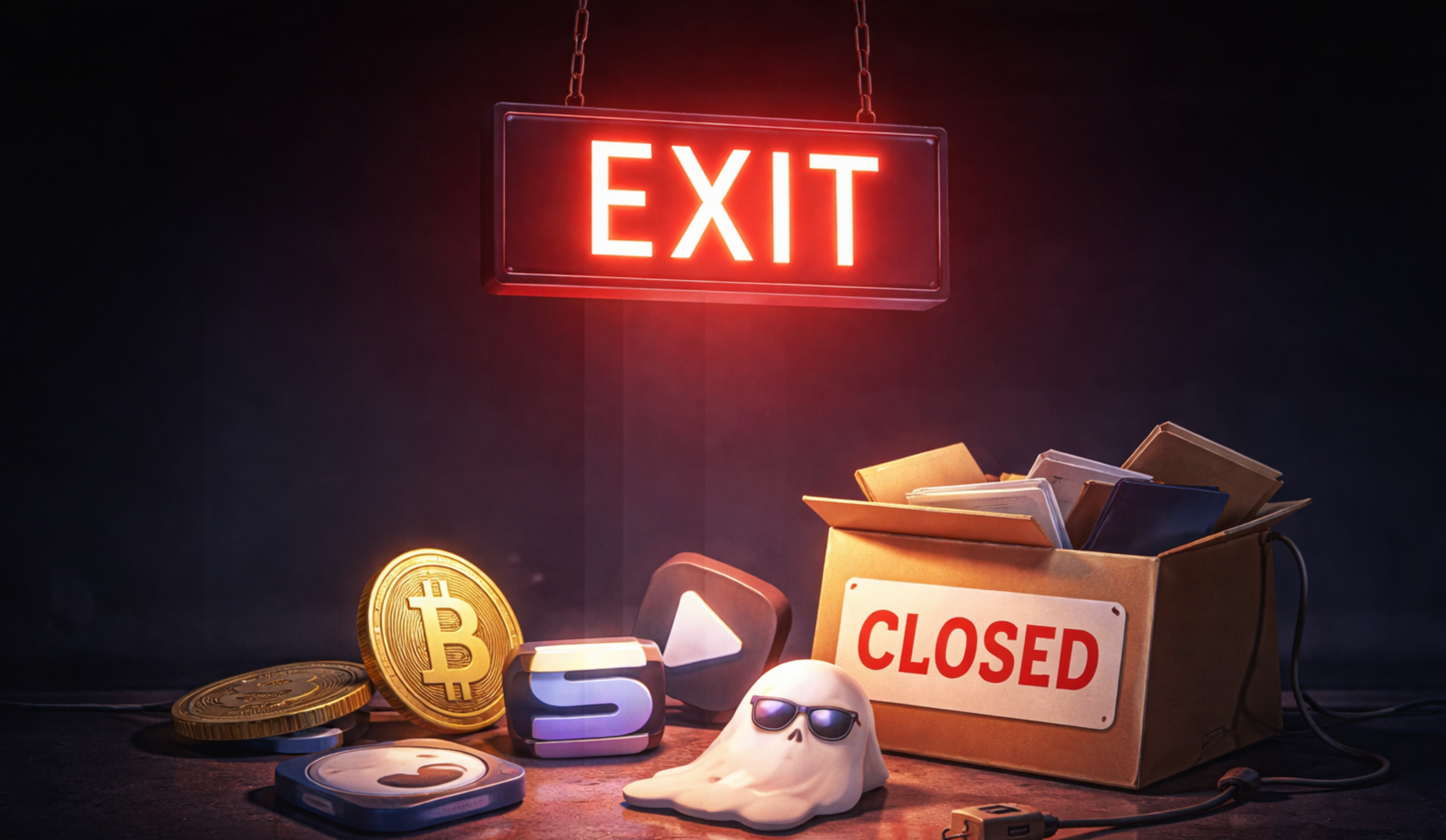 Cover Image for Crypto Projects Shutdown Report: Technext and Defi Scribbler Reveal Over 20 Projects Exiting the Market in Q1 2026