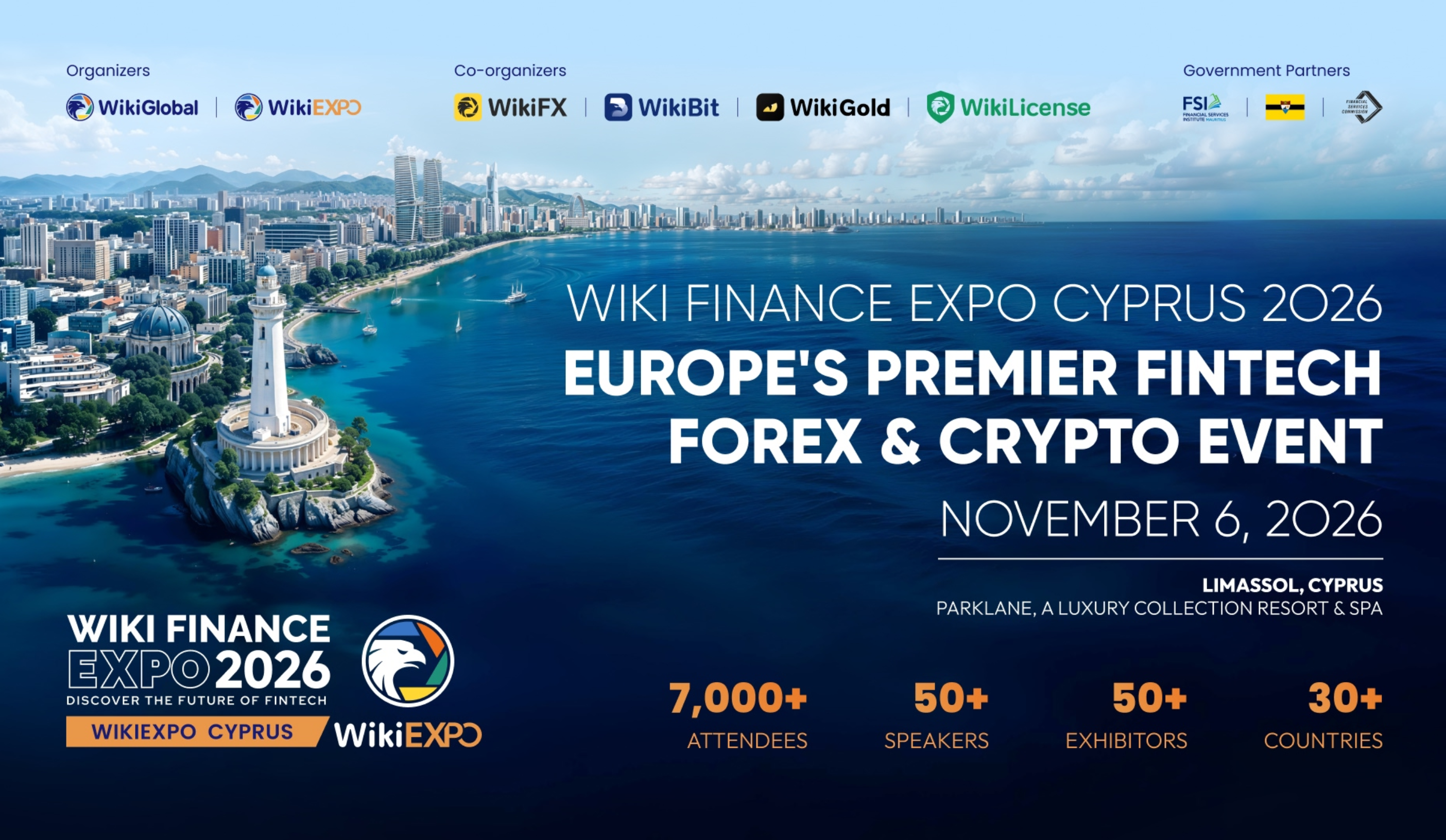 Cover Image for Wiki Finance Expo Cyprus 2026, Europe's Premier FX, Crypto and Fintech Event, Comes to Limassol