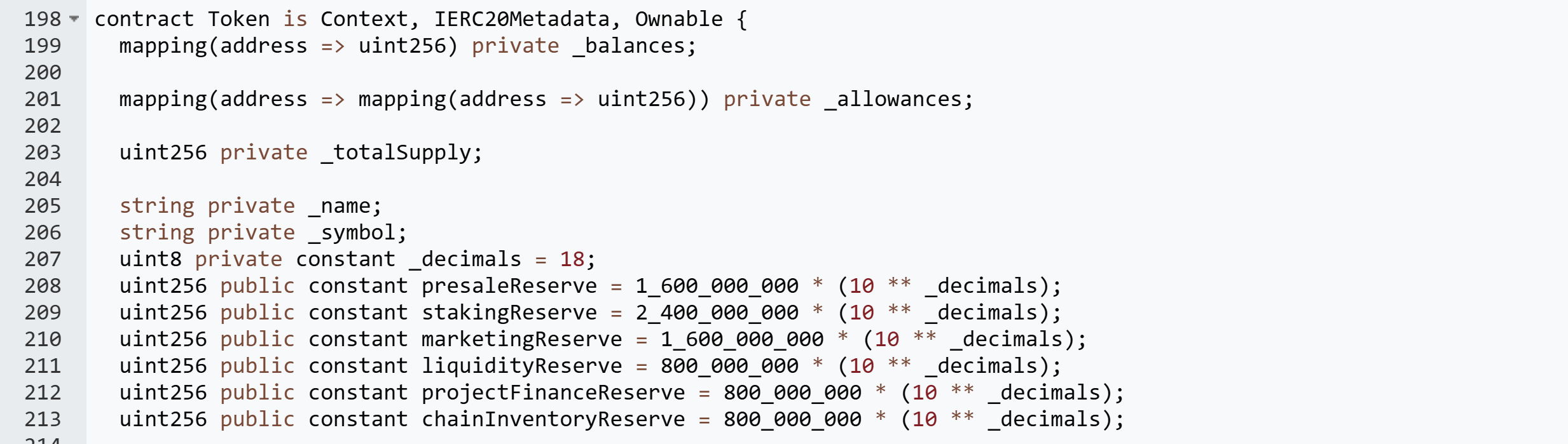 A smart contract code of PEPU token