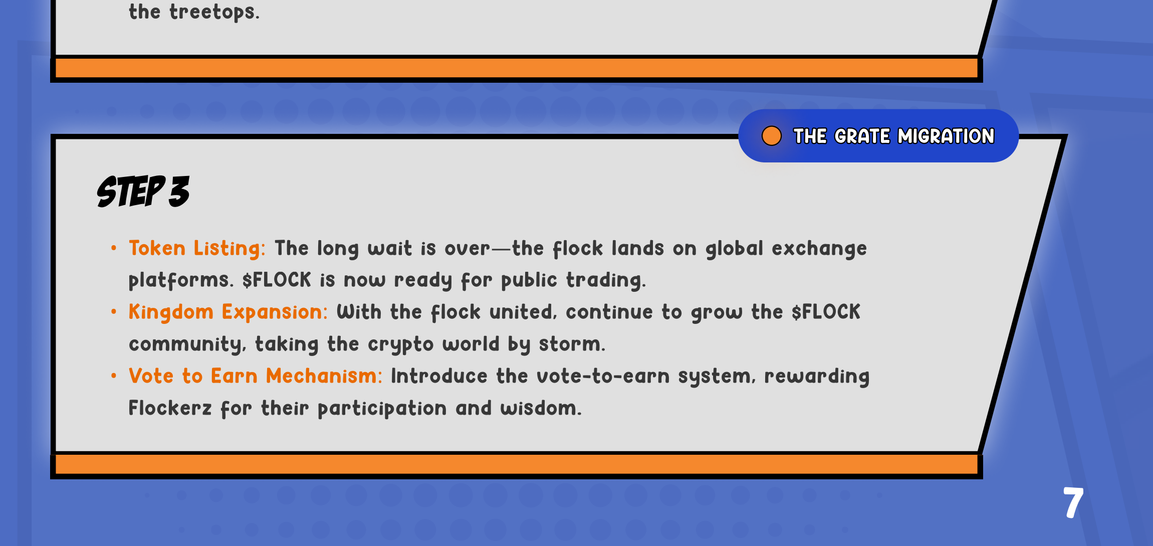 Step 3 of the Flockerz roadmap- Token Listing, Kingdom Expension, Vote-to-Earn Mechanism