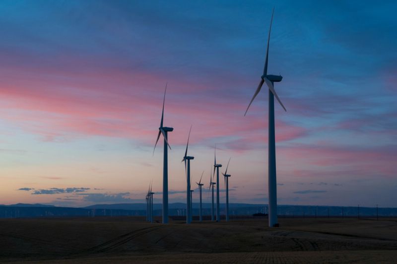 Éoliennes, pour illustrer la mesure des émissions de gaz à effet de serre