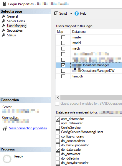 How to configure access to a database for use with the SQL tile ...