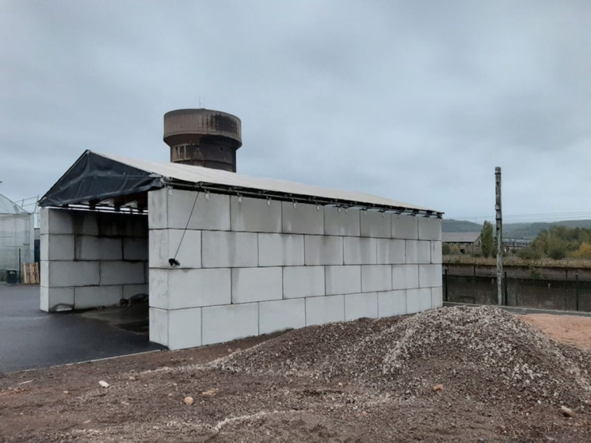 Hangar agricole en blocs béton modulaires