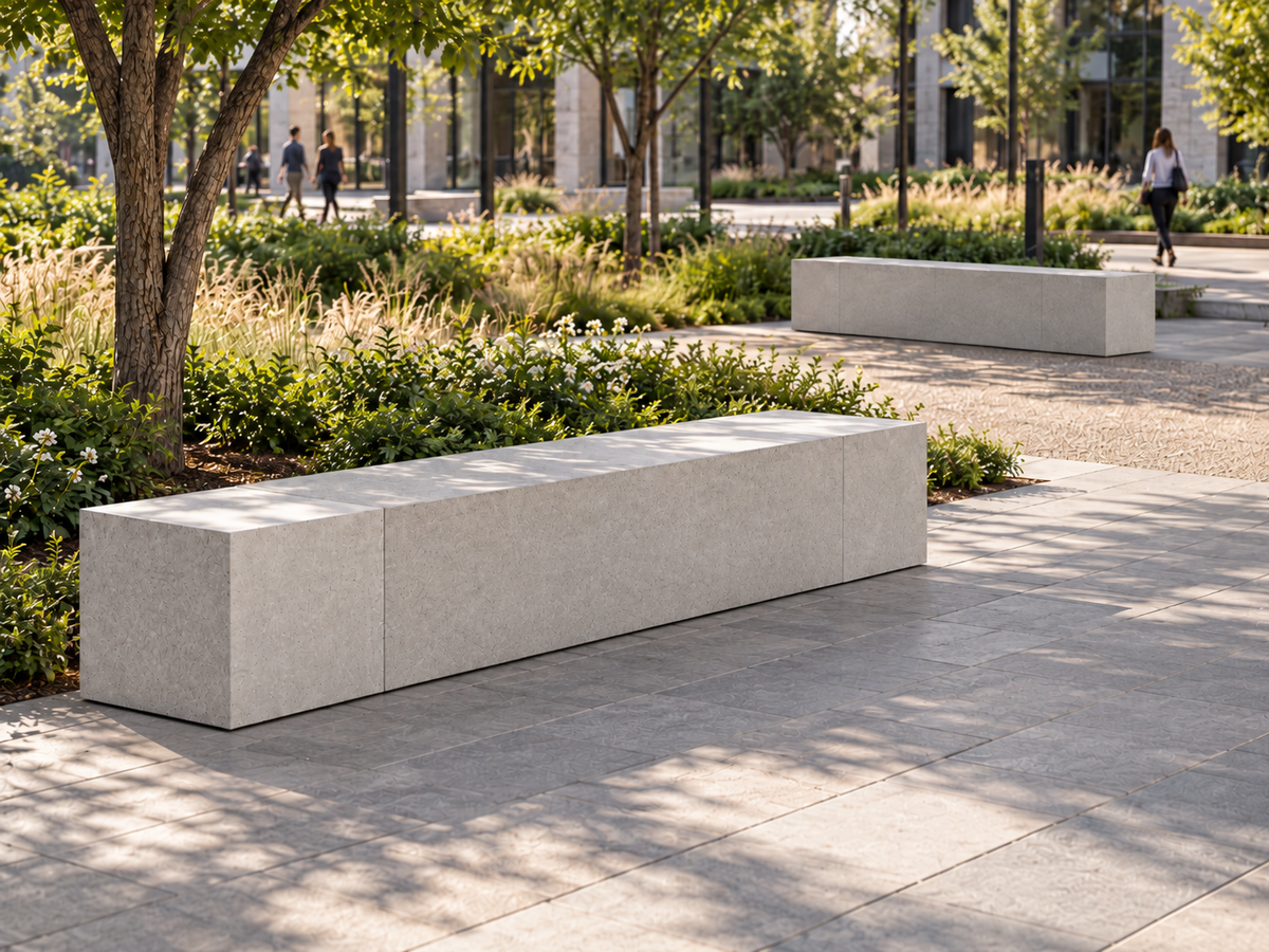 Blocs béton pour mobilier urbain - banc béton - silitech