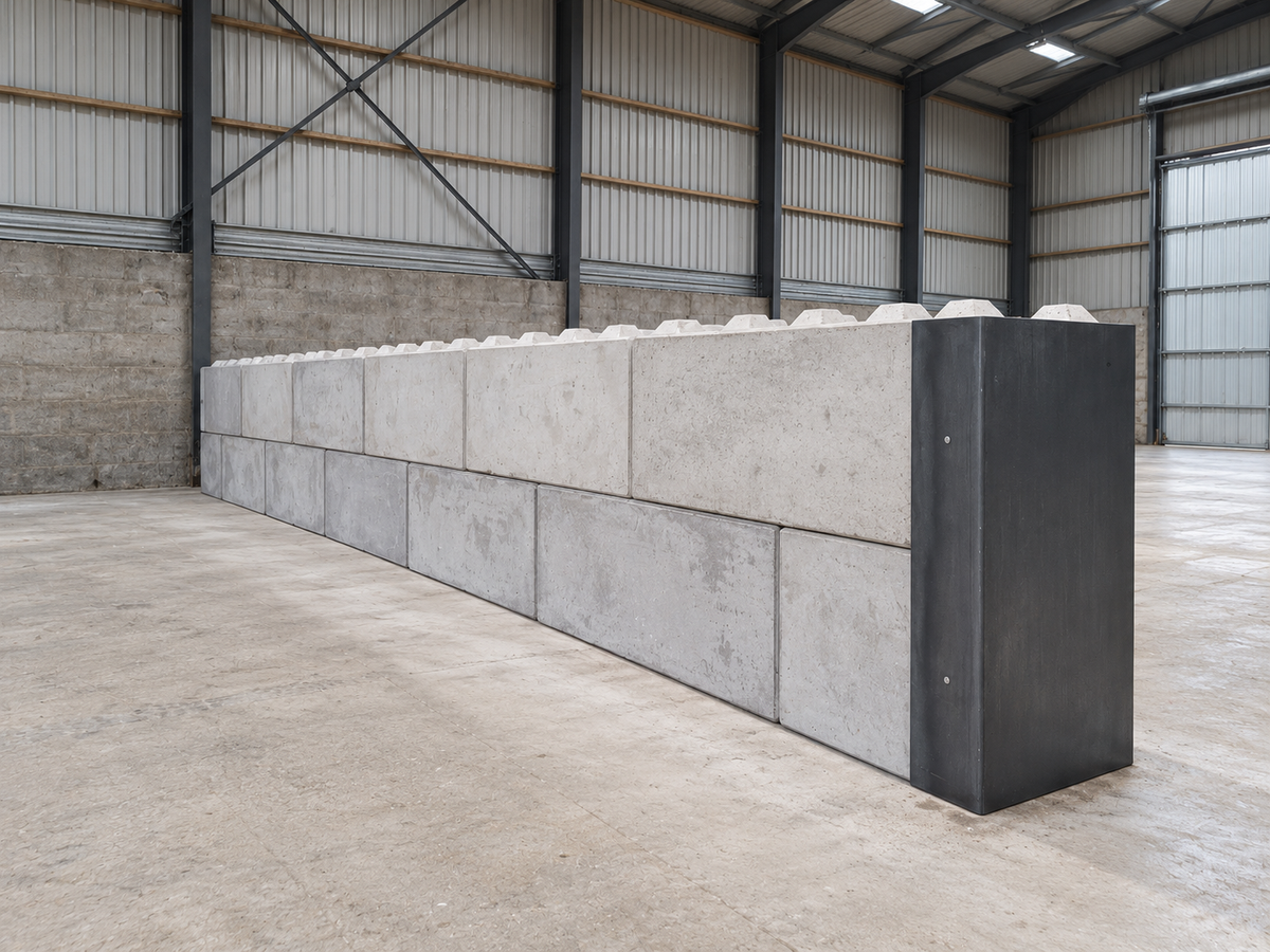 Chargement d'un camion de blocs béton Silitech avec un engin de manutention