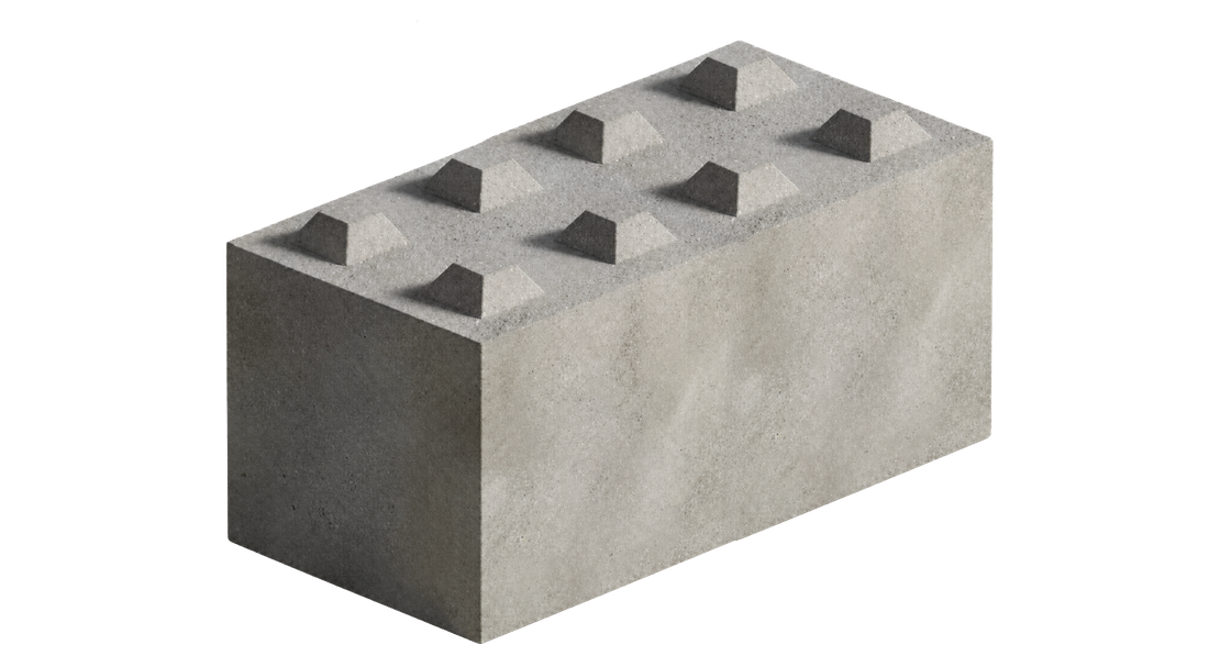 Bloc béton V-Bloc 1600 x 800 x 800 mm, vue en perspective