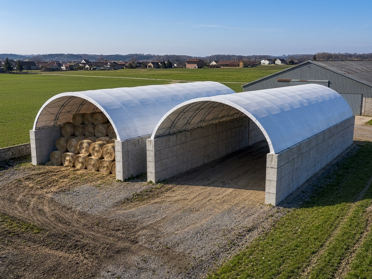 Espace public aménagé avec des blocs béton Silitech