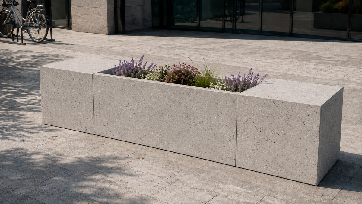 Mobilier urbain en béton, modèle Mobili-XS - Silitech