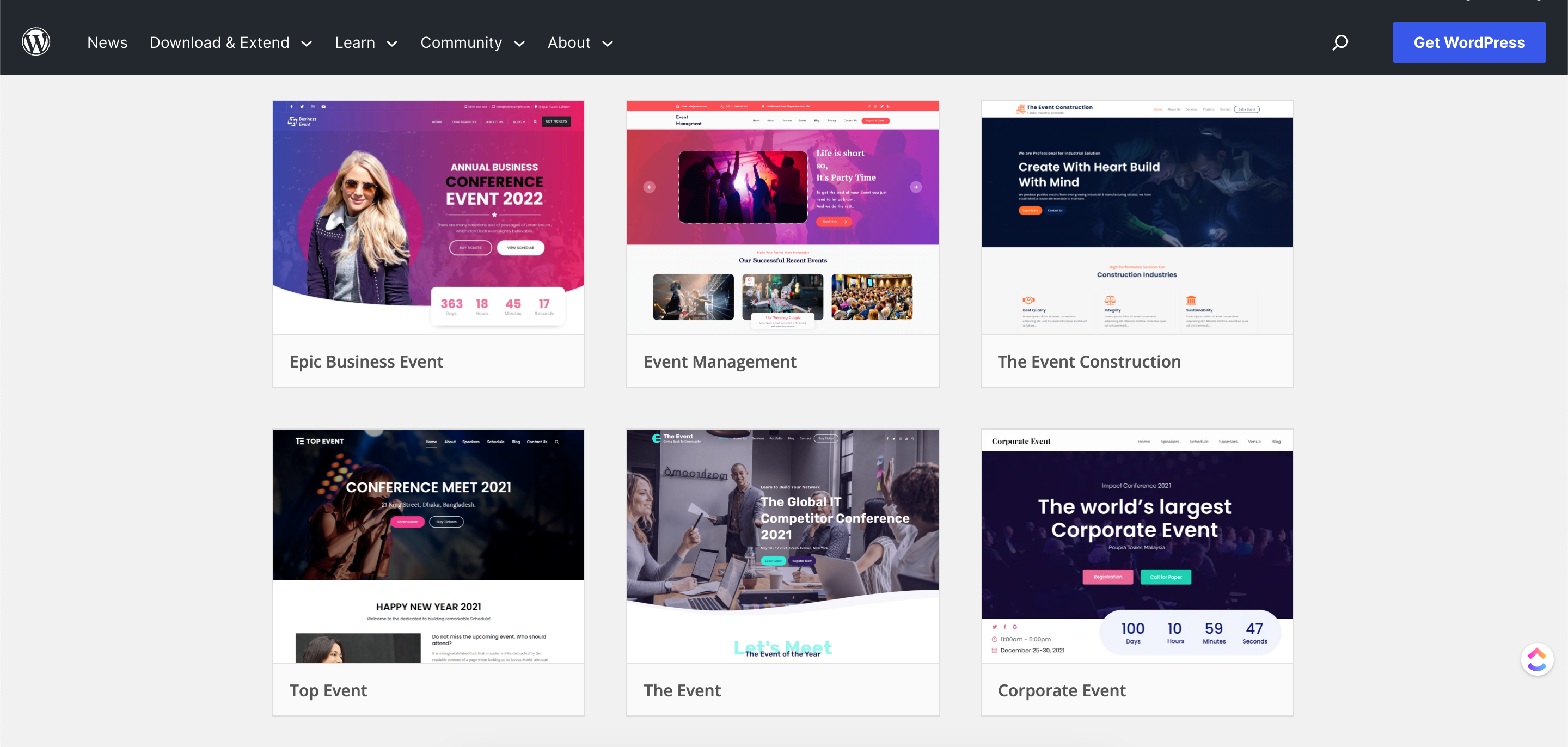 WordPress webinar landing page templates