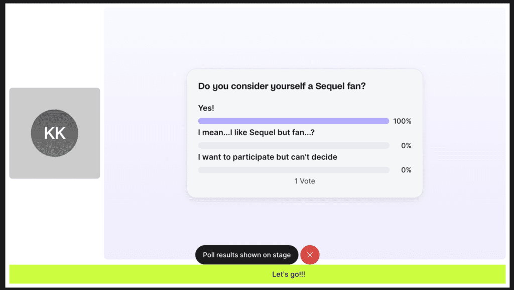 Sample poll
