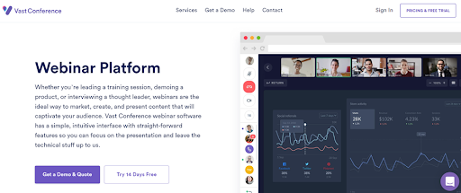 Vast Conference - budget-friendly webinar platform