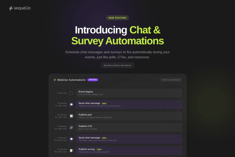 Chat + Survey Automations
