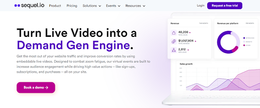 sequel.io - the best for embedding webinars on your website