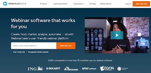 webinar geek - intuitive webinar platform