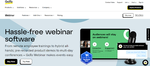 GoTo Webinar - one-off webinar solution