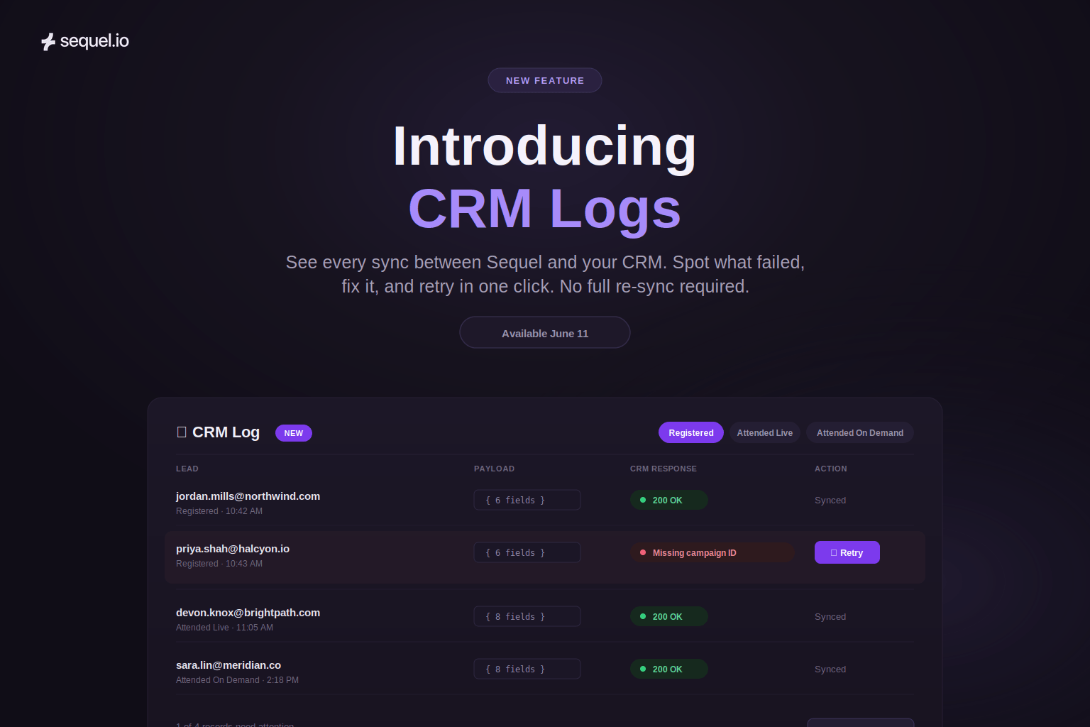 CRM Logs