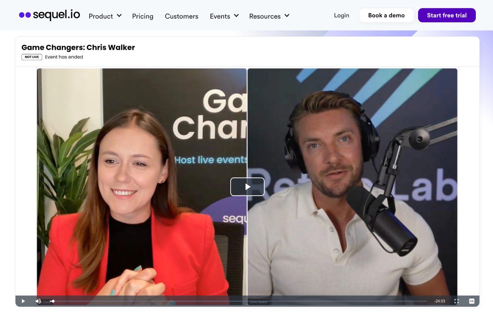Game Changers webinar series example