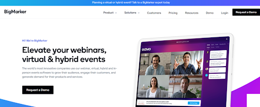 BigMarker - webinar platform for virtual and hybrid events
