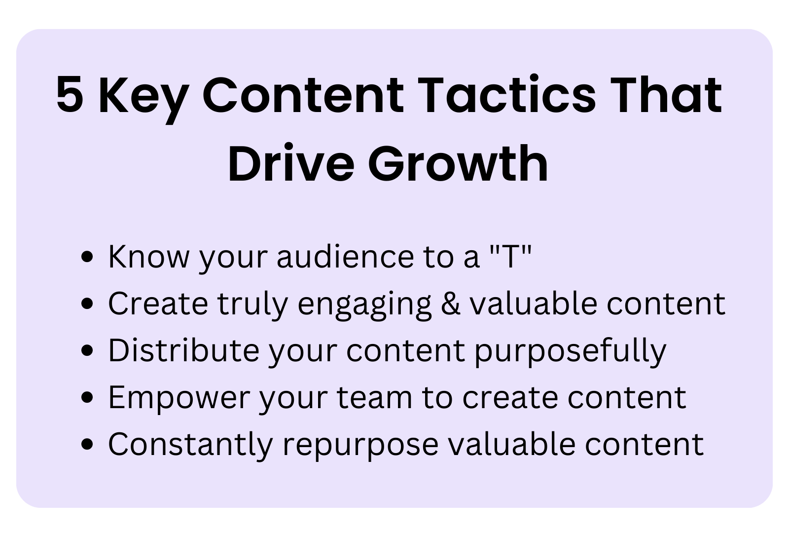 5 key content tactics that drive growth
