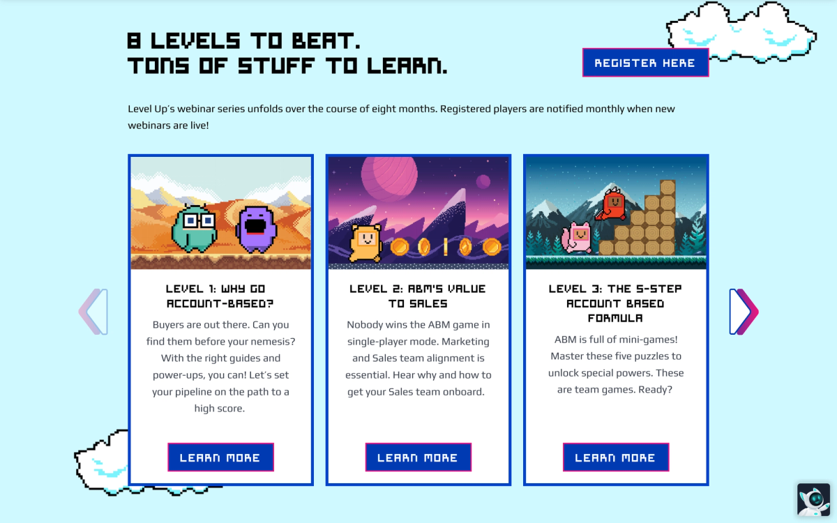 6sense events, running on their own website
