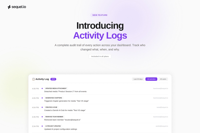 Activity Logs