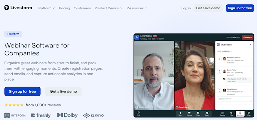 Livestorm webinar platform