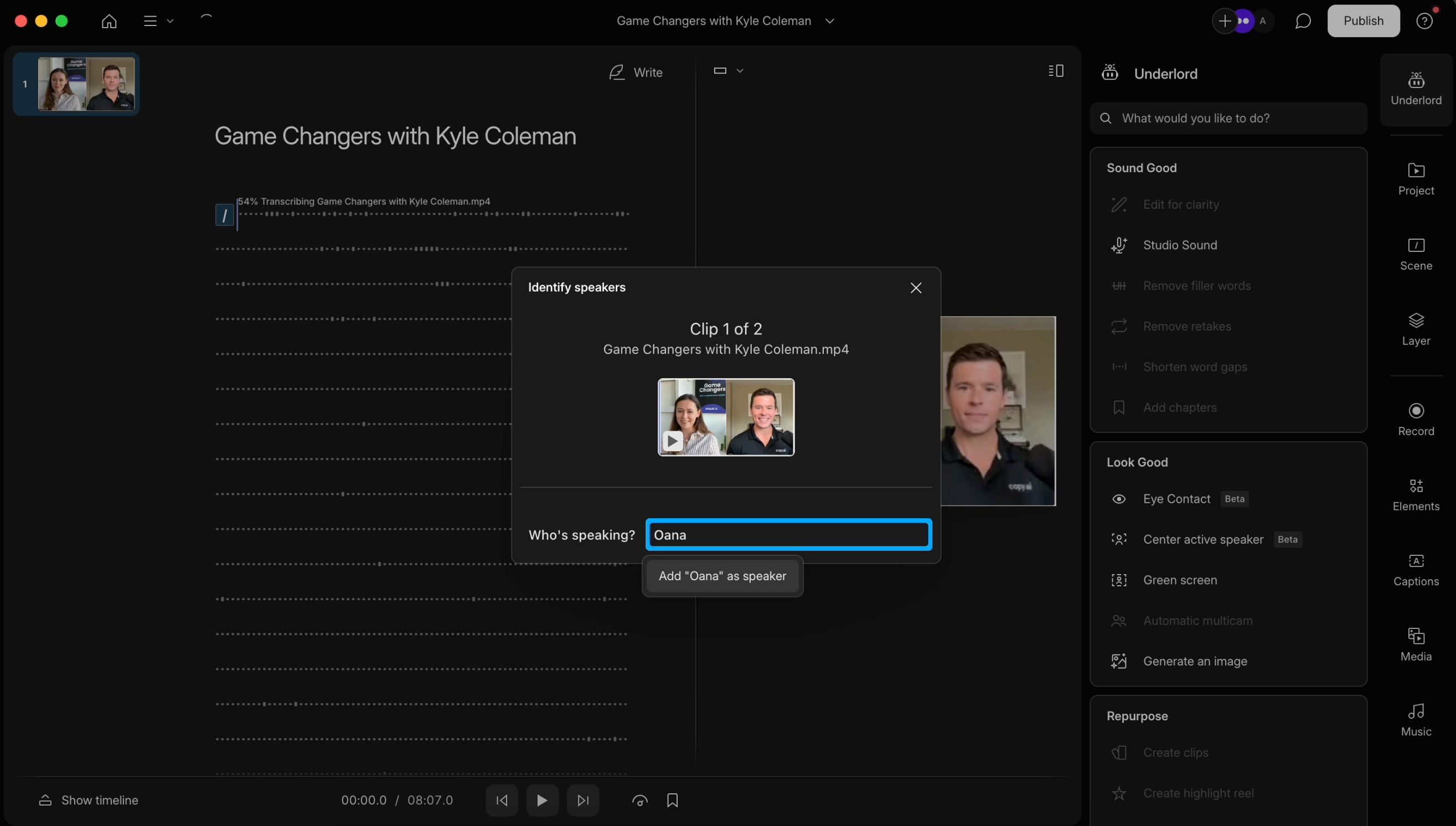 Identify webinar speakers