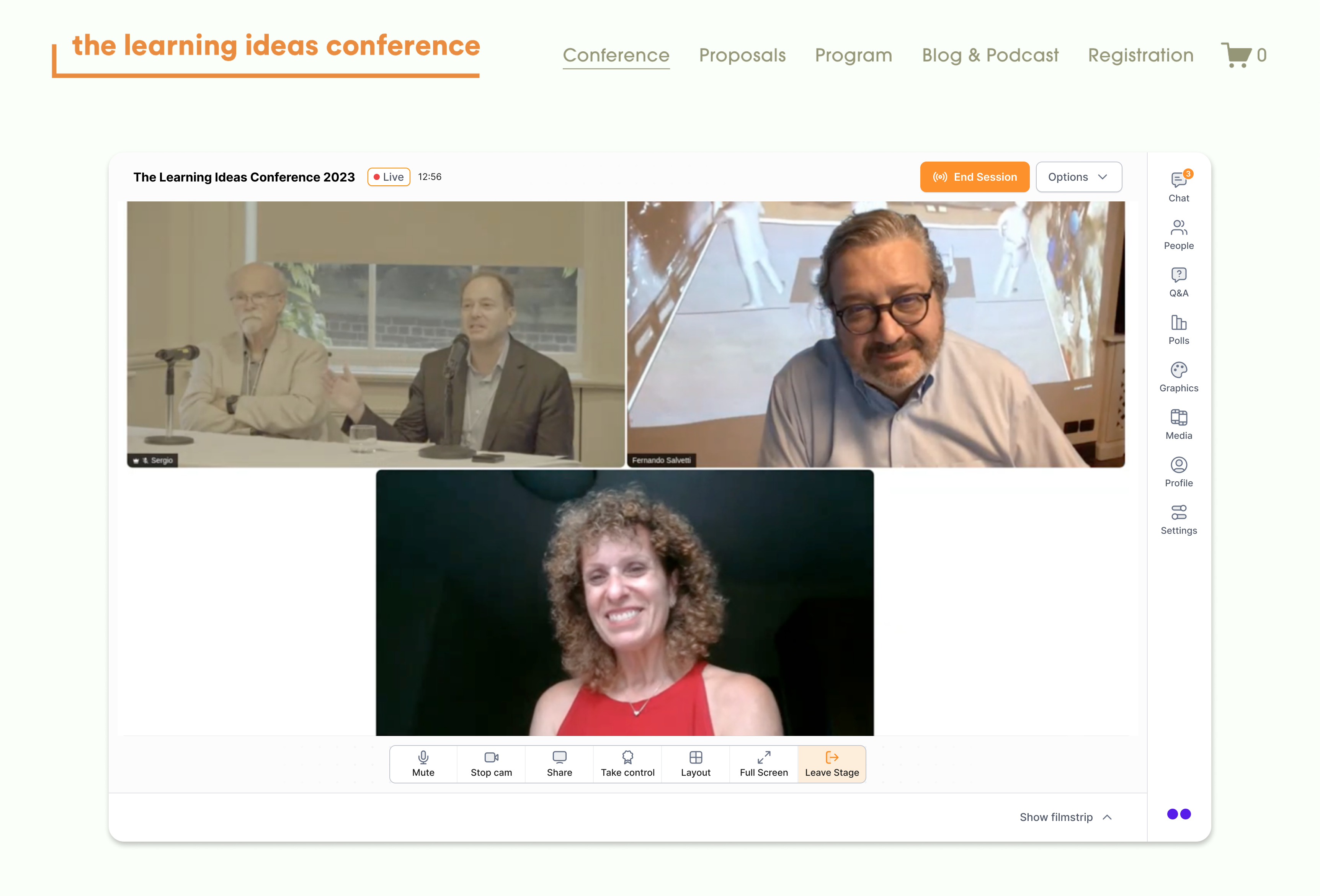 webinar conference landing page example