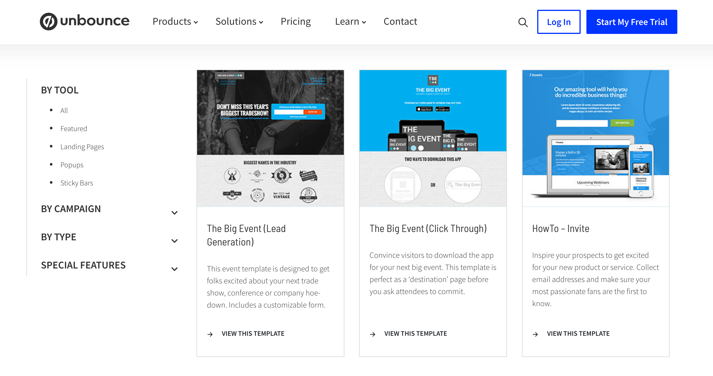 Unbounce Webinar Landing Page Templates