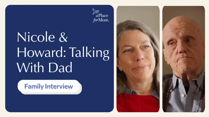 Thumbnail for video featuring Nicole and Howard discussing changing family roles during aging