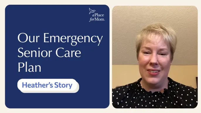 Thumbnail for video featuring Heather discussing emergency planning for older adults