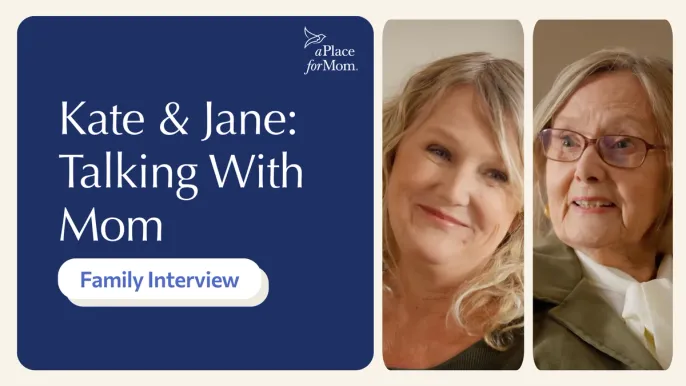 Thumbnail for video featuring Kate and Jane discussing family support for aging loved ones