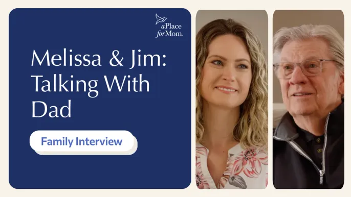 Thumbnail for video featuring Melissa and Jim discussing how to support aging parents