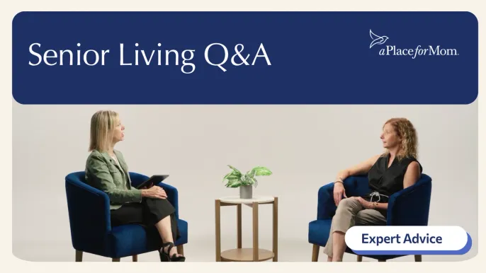 Thumbnail for video featuring Grace and Heidi discussing senior living Q&A