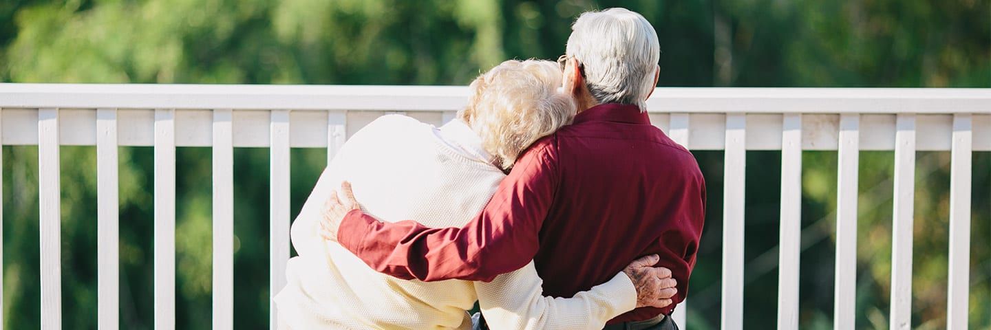Senior couple on bench