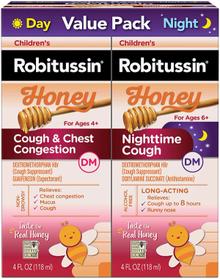 Children's Robitussin - Honey Cough & Chest Congestion, Day & Night Value Pack 2-4 Fl. Oz. Bottles, 8 Fluid Ounce