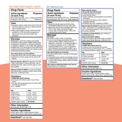 Kids' Daytime + Nighttime Cough & Chest Congestion Value Pack-Drug Fact