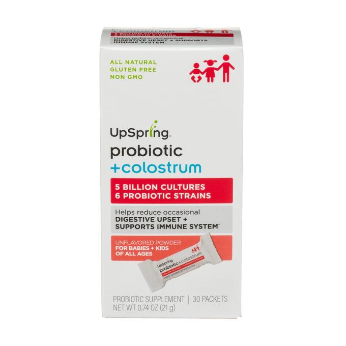UpSpring Probiotic + Colostrum Powder for Babies & Kids, 30 Packets