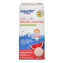 Equate - Children's Saline Laxative Chewable Tablets, Watermelon Flavor, 30 Count