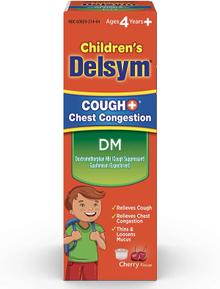 Delsym Children's DM Cough + Chest Congestion Relief Liquid, Cherry, 4oz